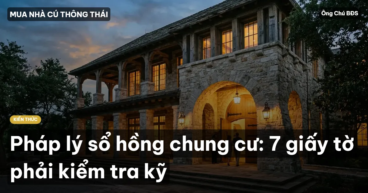Pháp lý sổ hồng chung cư: 7 giấy tờ phải kiểm tra kỹ