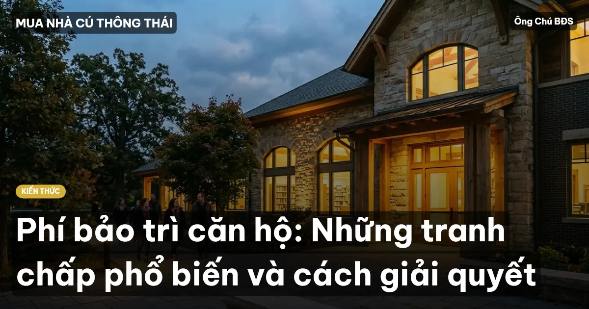 Phí bảo trì căn hộ: Những tranh chấp phổ biến và cách giải quyết