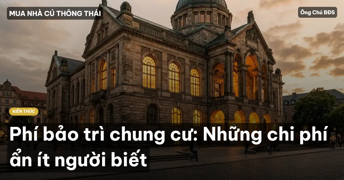 Phí bảo trì chung cư: Những chi phí ẩn ít người biết