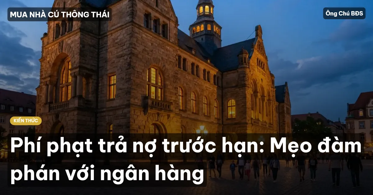 Phí phạt trả nợ trước hạn: Mẹo đàm phán với ngân hàng