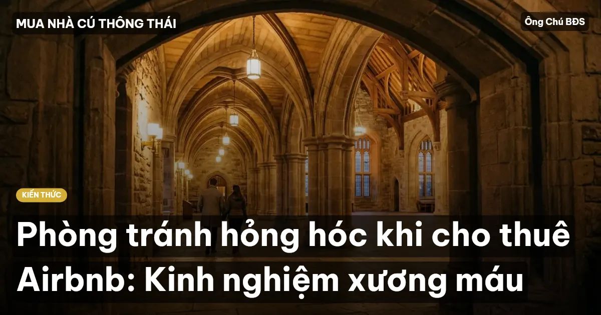 Phòng tránh hỏng hóc khi cho thuê Airbnb: Kinh nghiệm xương máu
