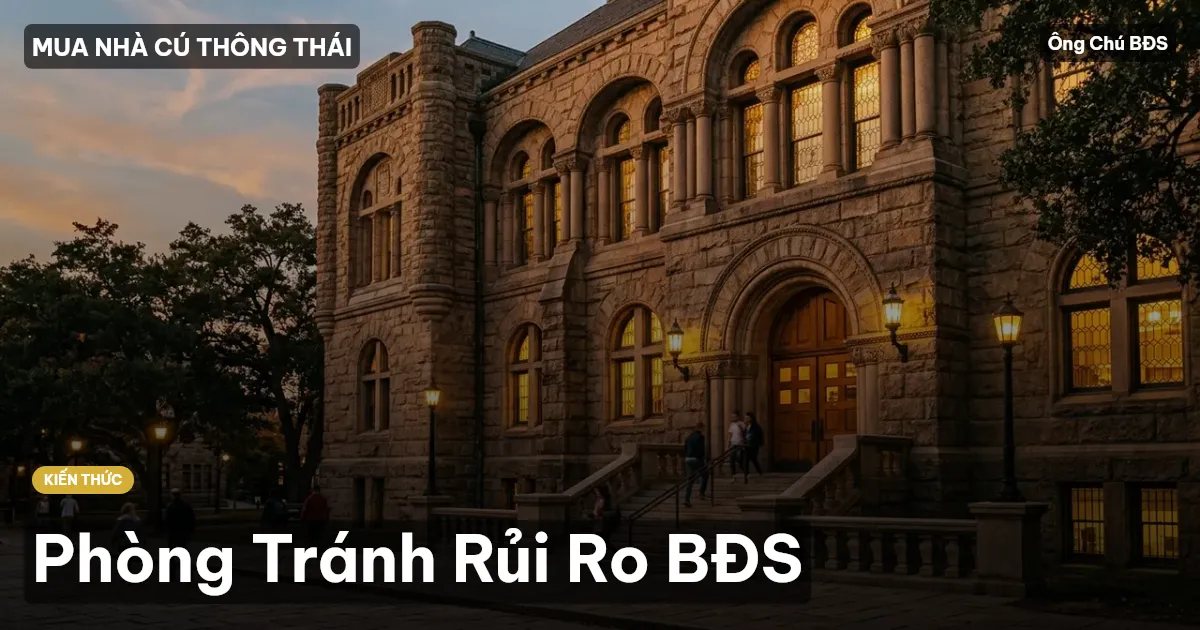 Phòng Tránh Rủi Ro BĐS