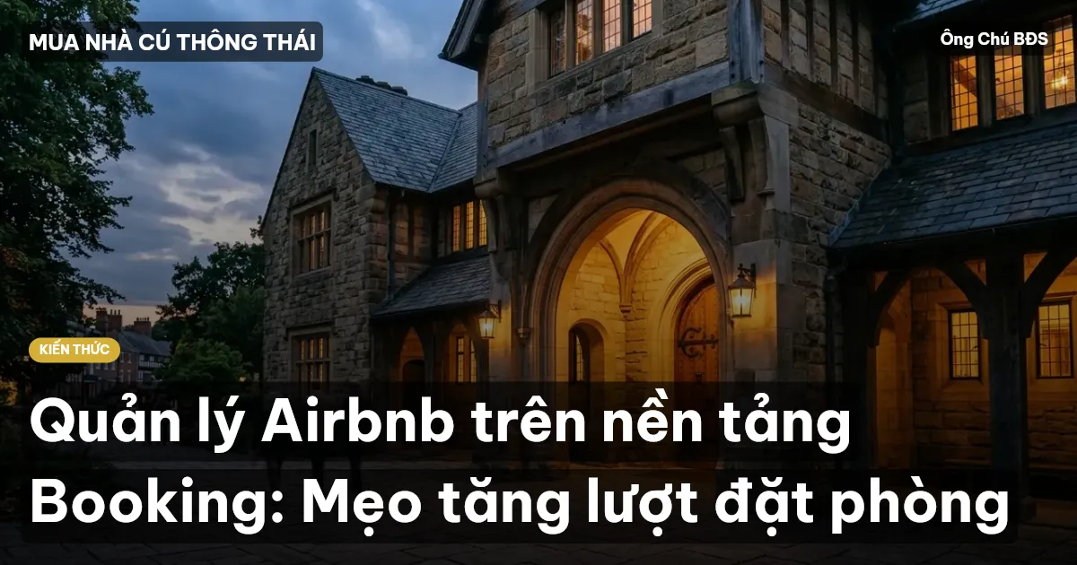 Quản lý Airbnb trên nền tảng Booking: Mẹo tăng lượt đặt phòng
