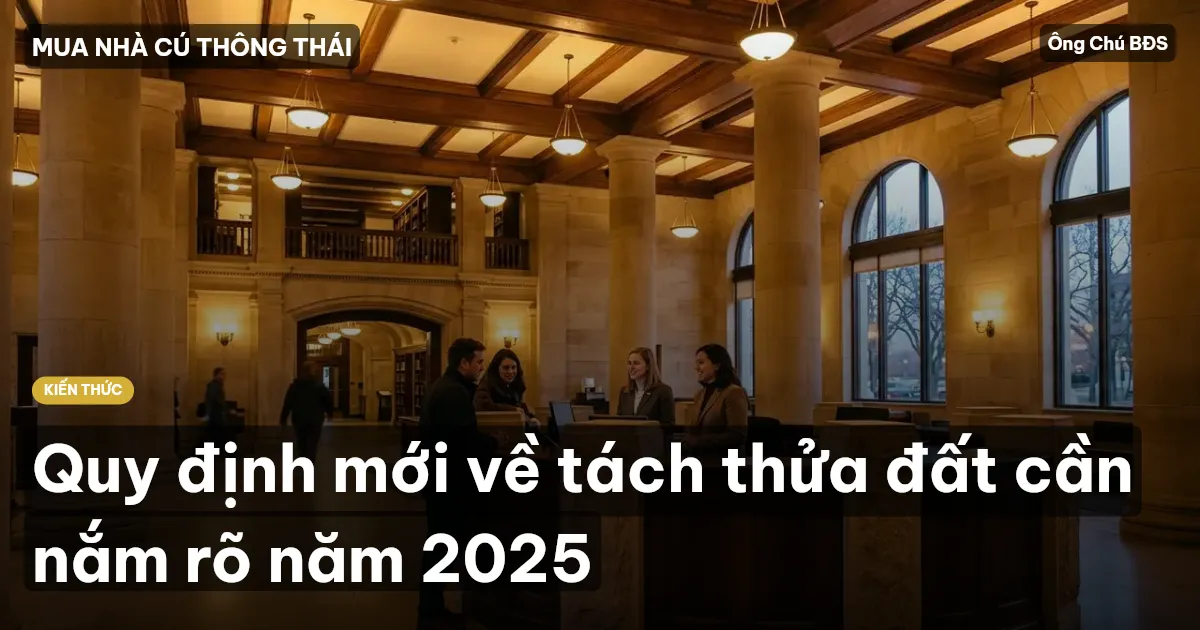 Quy định mới về tách thửa đất cần nắm rõ năm 2025
