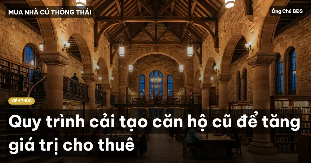 Quy trình cải tạo căn hộ cũ để tăng giá trị cho thuê