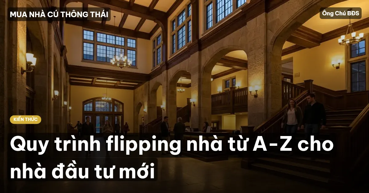 Quy trình flipping nhà từ A-Z cho nhà đầu tư mới