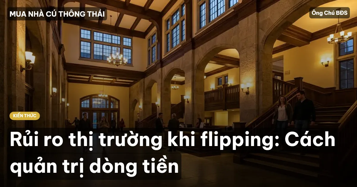 Rủi ro thị trường khi flipping: Cách quản trị dòng tiền