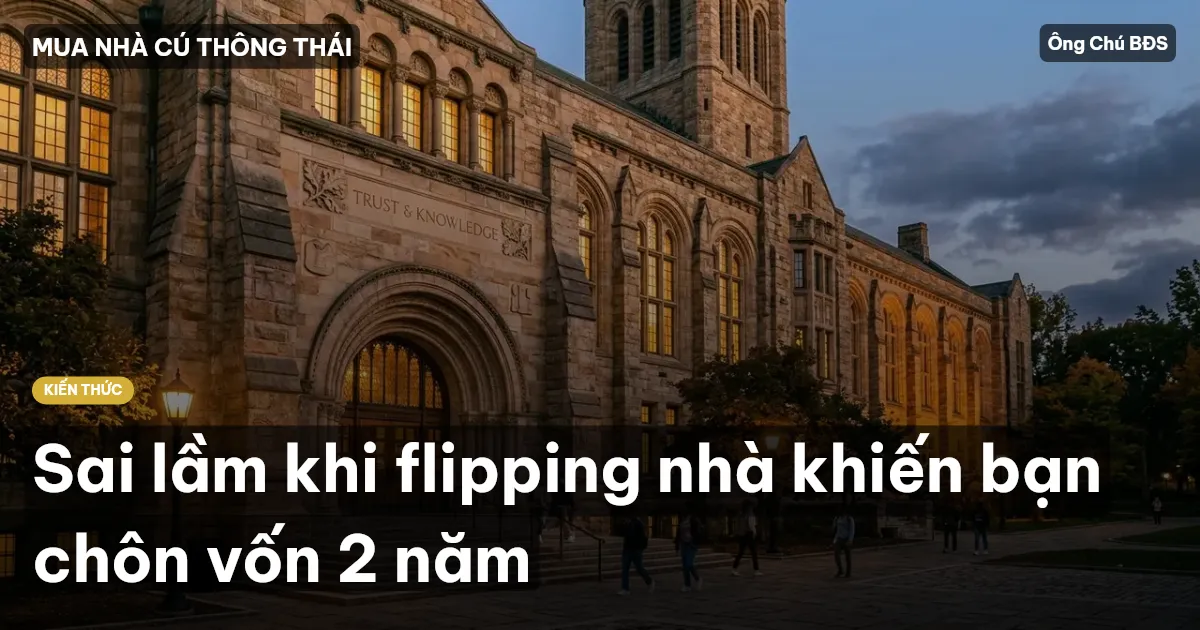 Sai lầm khi flipping nhà khiến bạn chôn vốn 2 năm