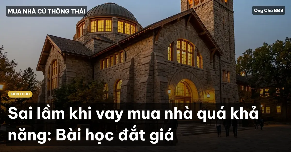 Sai lầm khi vay mua nhà quá khả năng: Bài học đắt giá