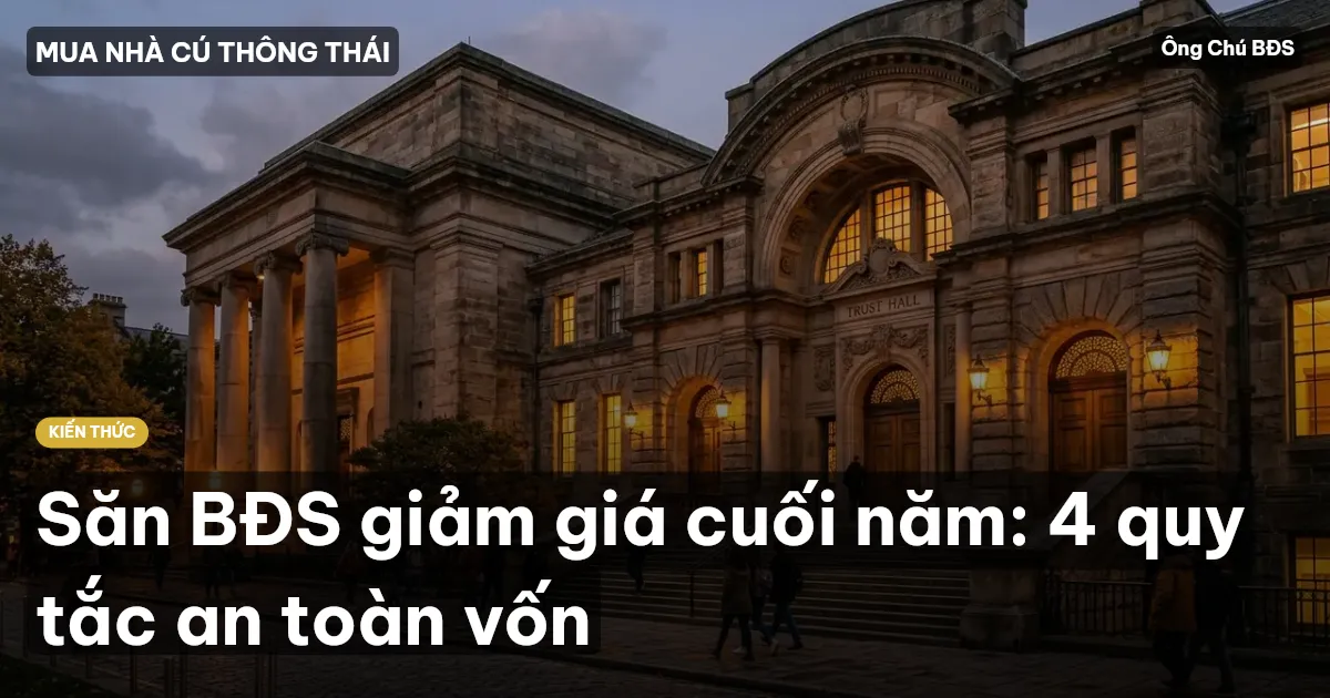 Săn BĐS giảm giá cuối năm: 4 quy tắc an toàn vốn