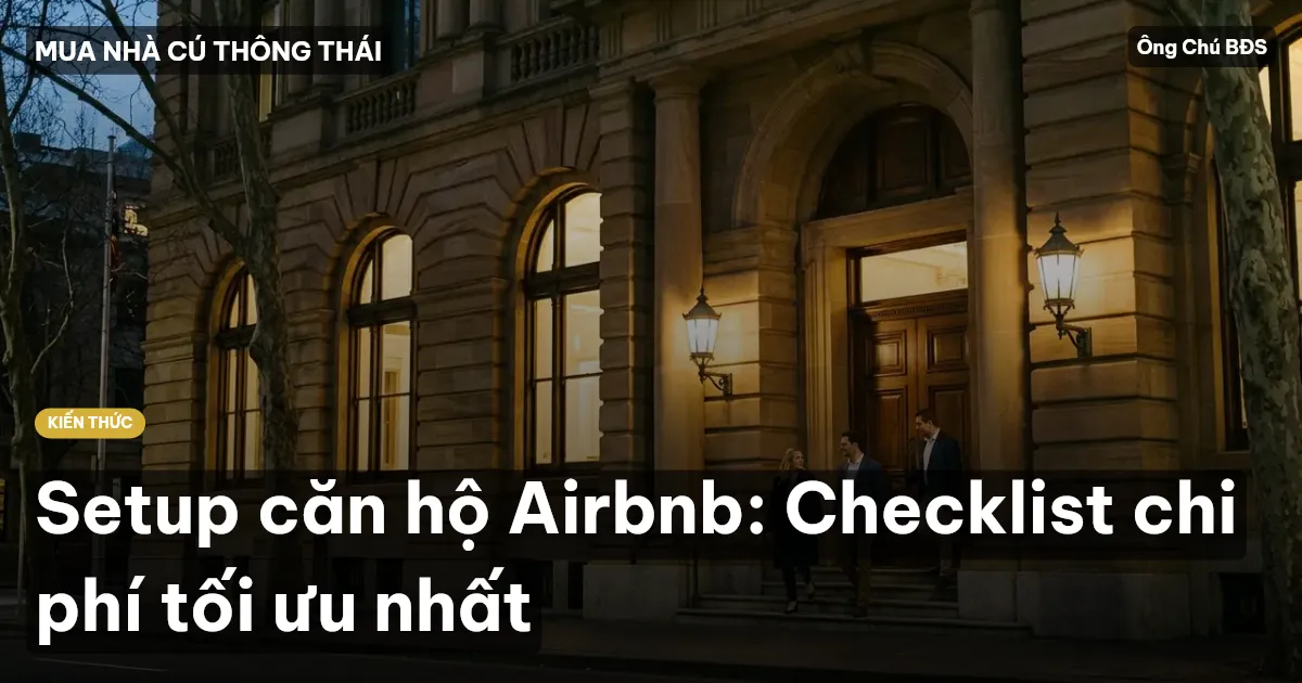 Setup căn hộ Airbnb: Checklist chi phí tối ưu nhất
