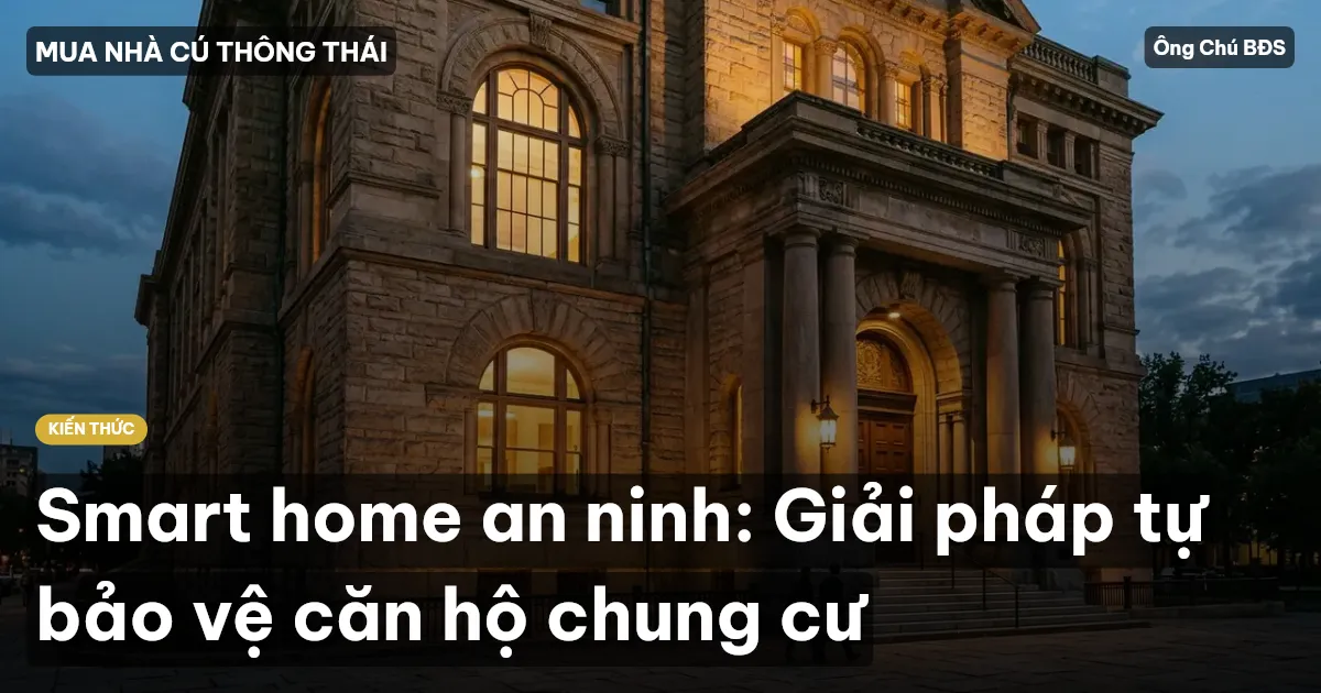 Smart home an ninh: Giải pháp tự bảo vệ căn hộ chung cư