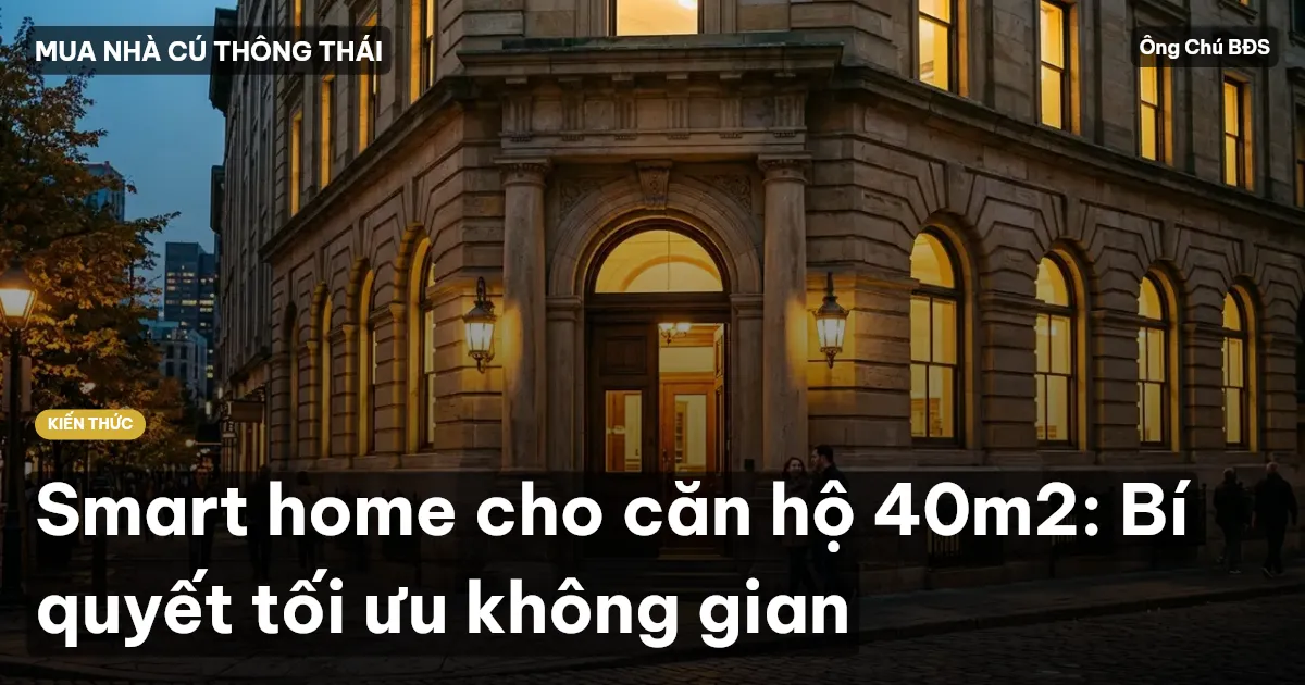 Smart home cho căn hộ 40m2: Bí quyết tối ưu không gian