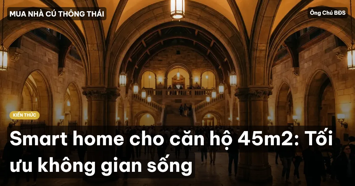 Smart home cho căn hộ 45m2: Tối ưu không gian sống