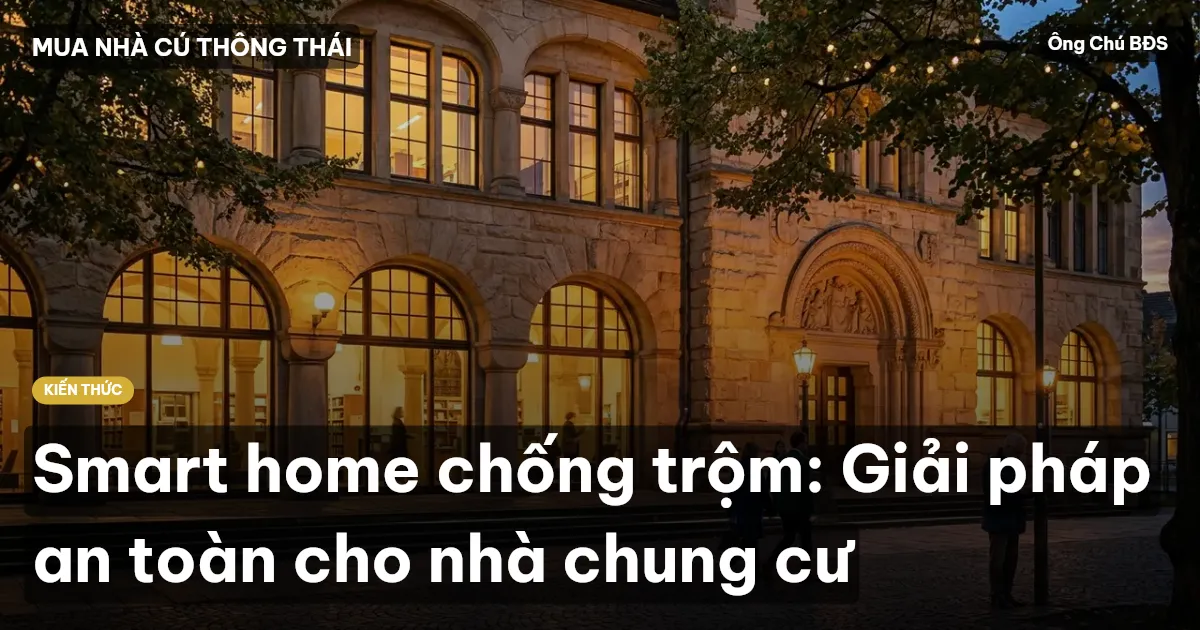 Smart home chống trộm: Giải pháp an toàn cho nhà chung cư