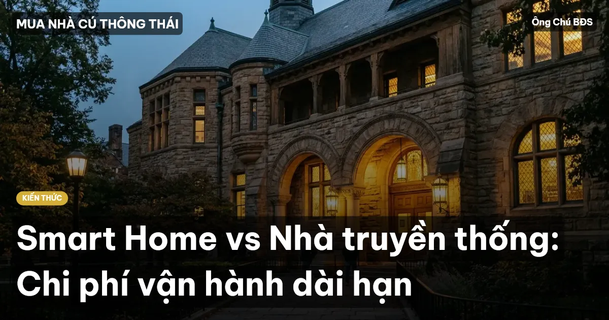 Smart Home vs Nhà truyền thống: Chi phí vận hành dài hạn
