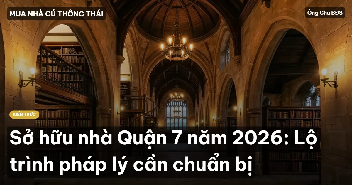 Sở hữu nhà Quận 7 năm 2026: Lộ trình pháp lý cần chuẩn bị