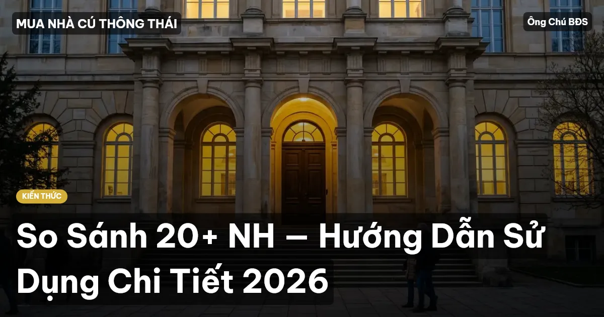So Sánh 20+ NH — Hướng Dẫn Sử Dụng Chi Tiết 2026
