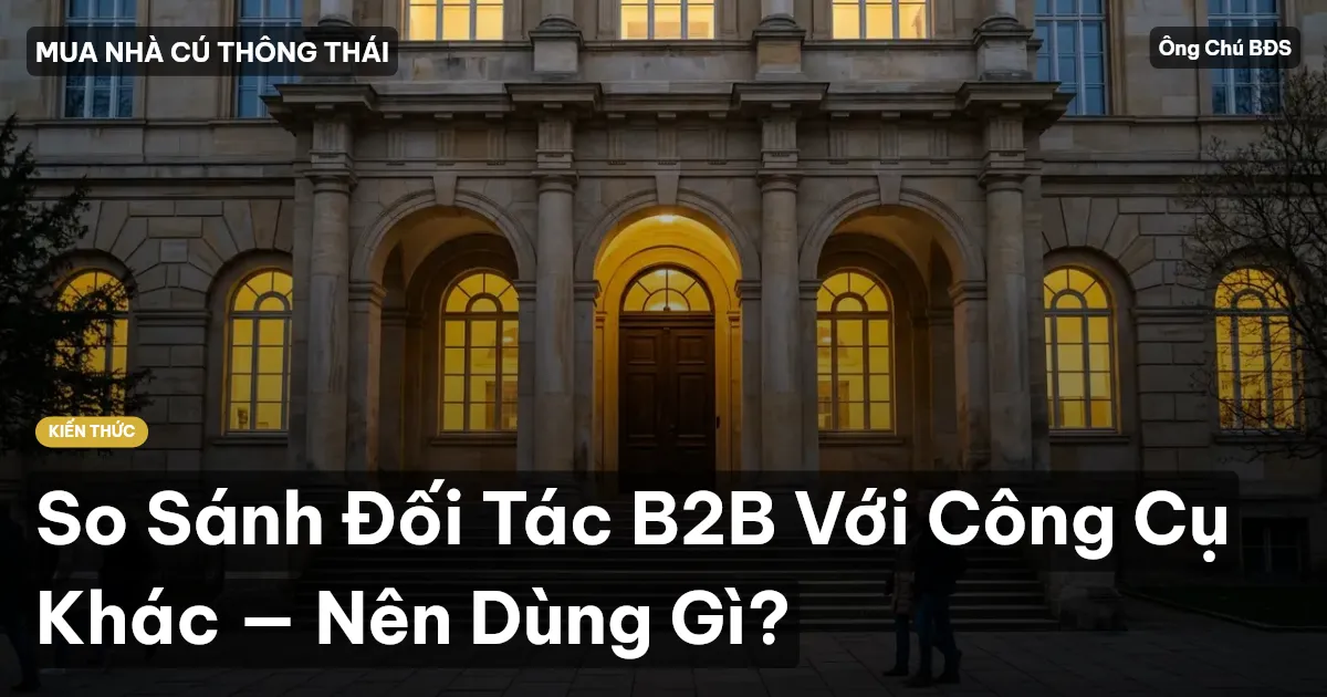 So Sánh Đối Tác B2B Với Công Cụ Khác — Nên Dùng Gì?