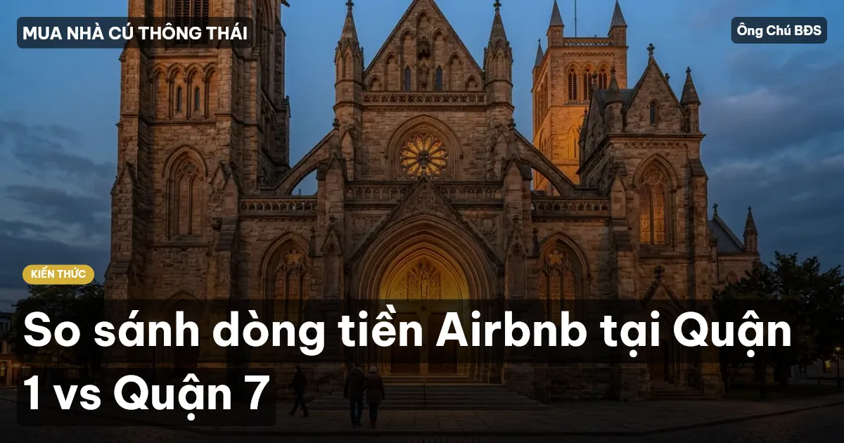 So sánh dòng tiền Airbnb tại Quận 1 vs Quận 7