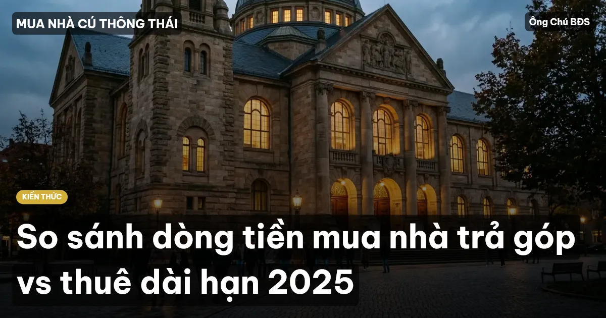 So sánh dòng tiền mua nhà trả góp vs thuê dài hạn 2025