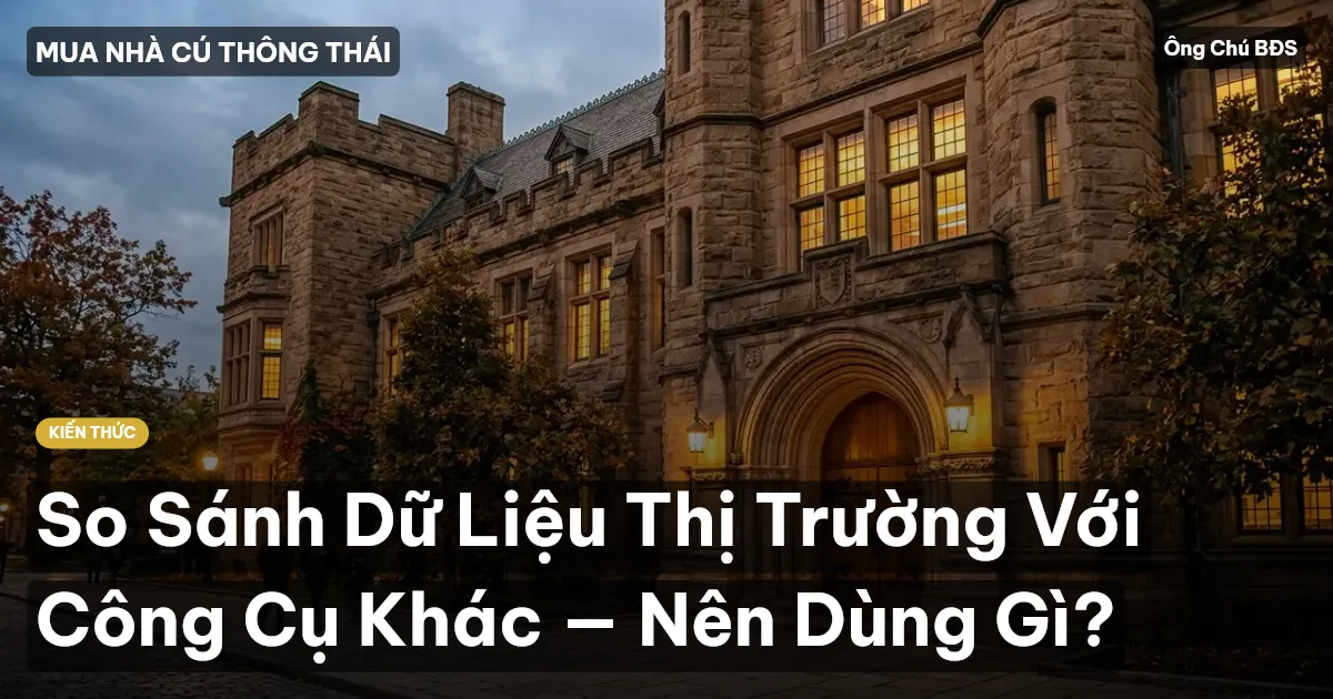 So Sánh Dữ Liệu Thị Trường Với Công Cụ Khác — Nên Dùng Gì?