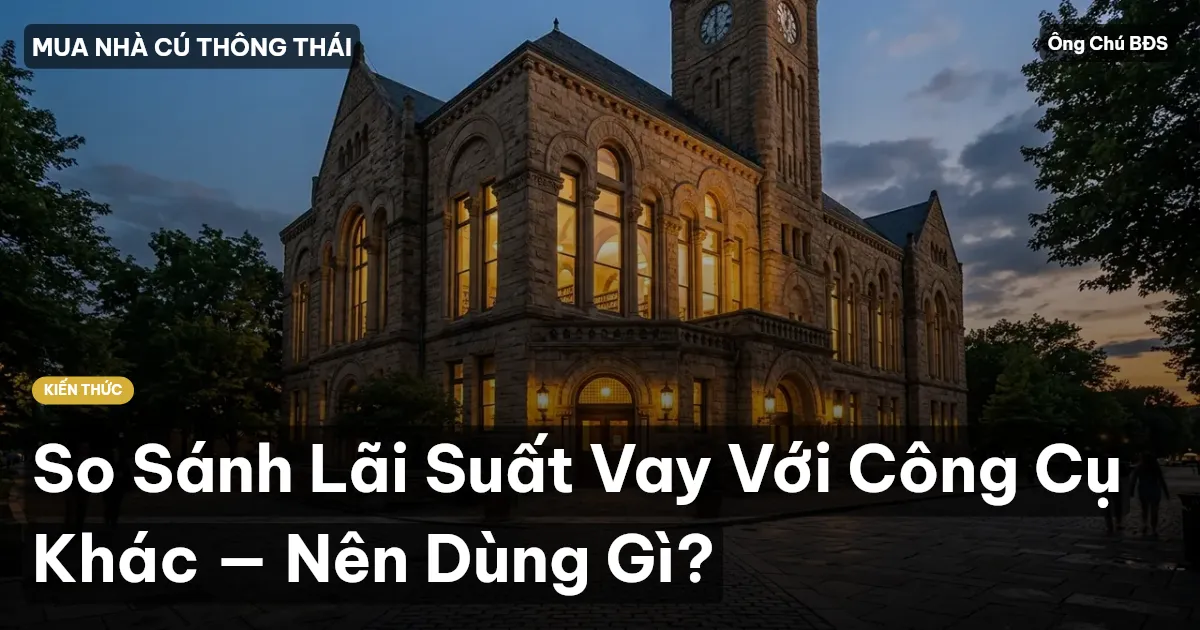 So Sánh Lãi Suất Vay Với Công Cụ Khác — Nên Dùng Gì?