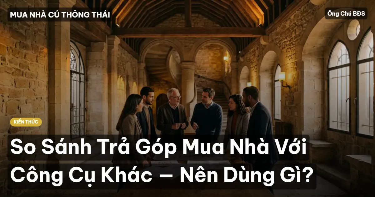 So Sánh Trả Góp Mua Nhà Với Công Cụ Khác — Nên Dùng Gì?