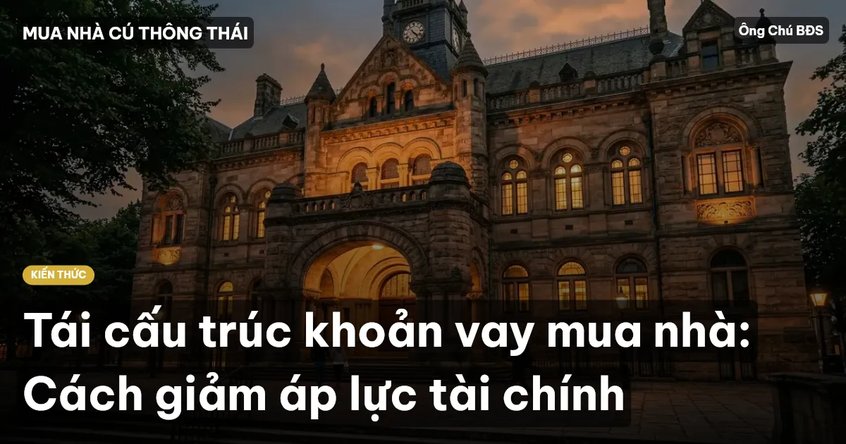 Tái cấu trúc khoản vay mua nhà: Cách giảm áp lực tài chính