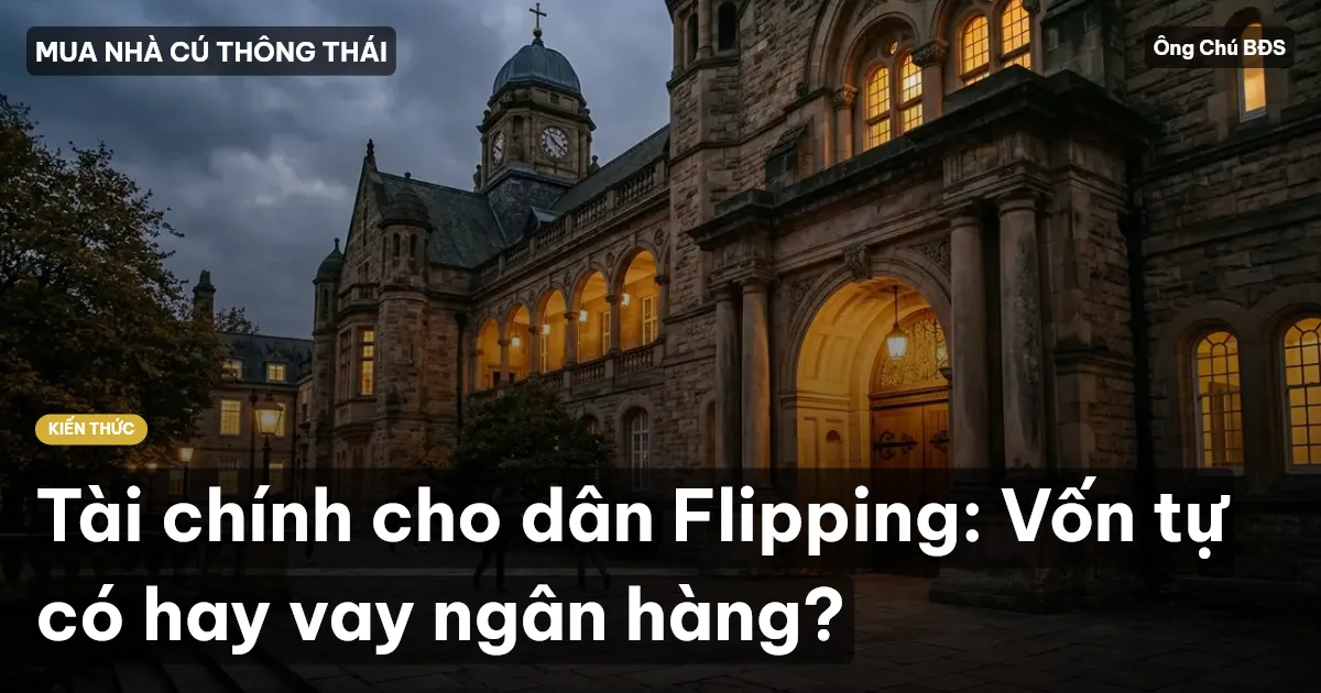 Tài chính cho dân Flipping: Vốn tự có hay vay ngân hàng?