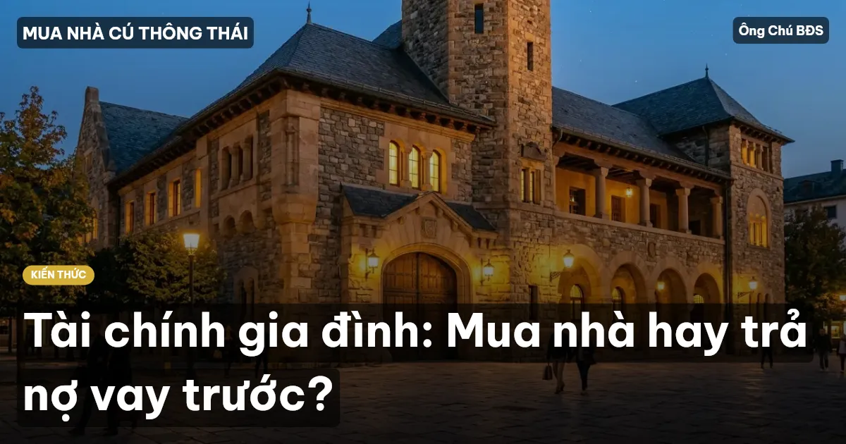 Tài chính gia đình: Mua nhà hay trả nợ vay trước?