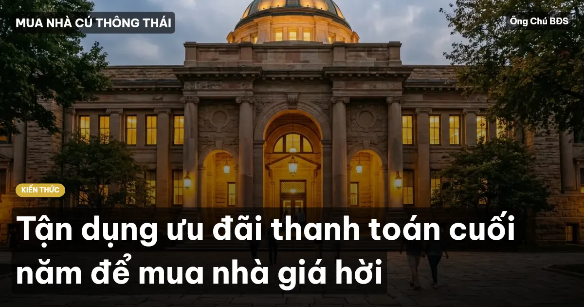 Tận dụng ưu đãi thanh toán cuối năm để mua nhà giá hời