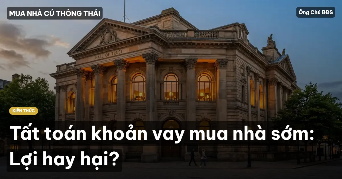 Tất toán khoản vay mua nhà sớm: Lợi hay hại?