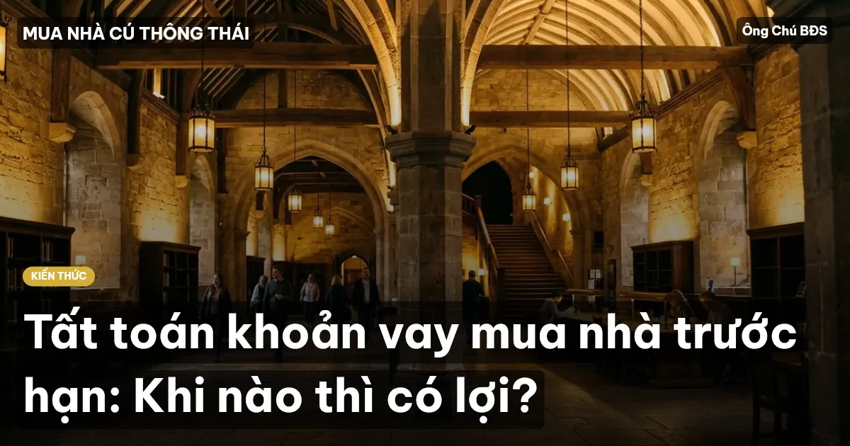 Tất toán khoản vay mua nhà trước hạn: Khi nào thì có lợi?
