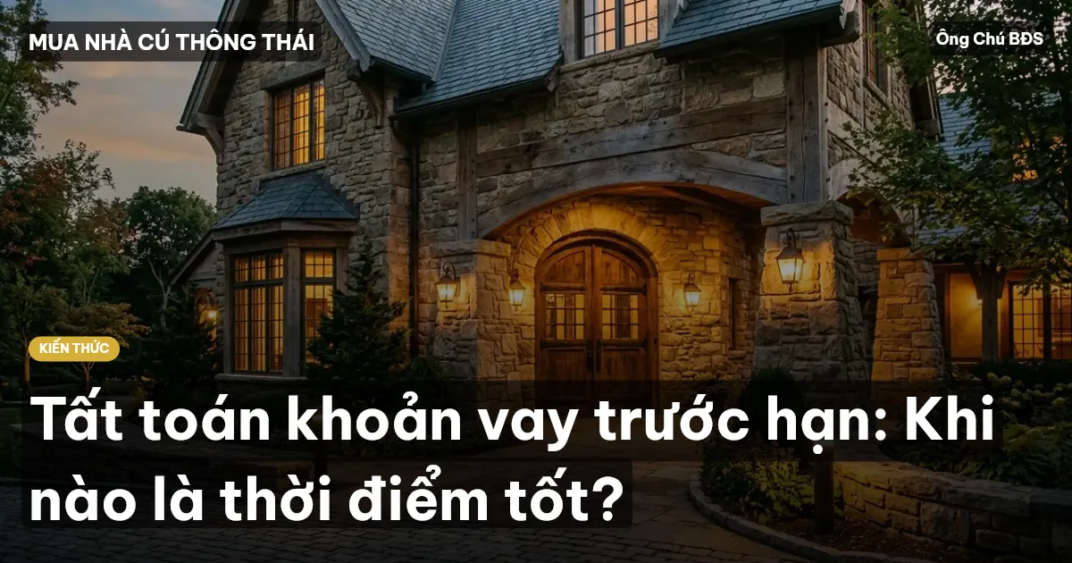 Tất toán khoản vay trước hạn: Khi nào là thời điểm tốt?