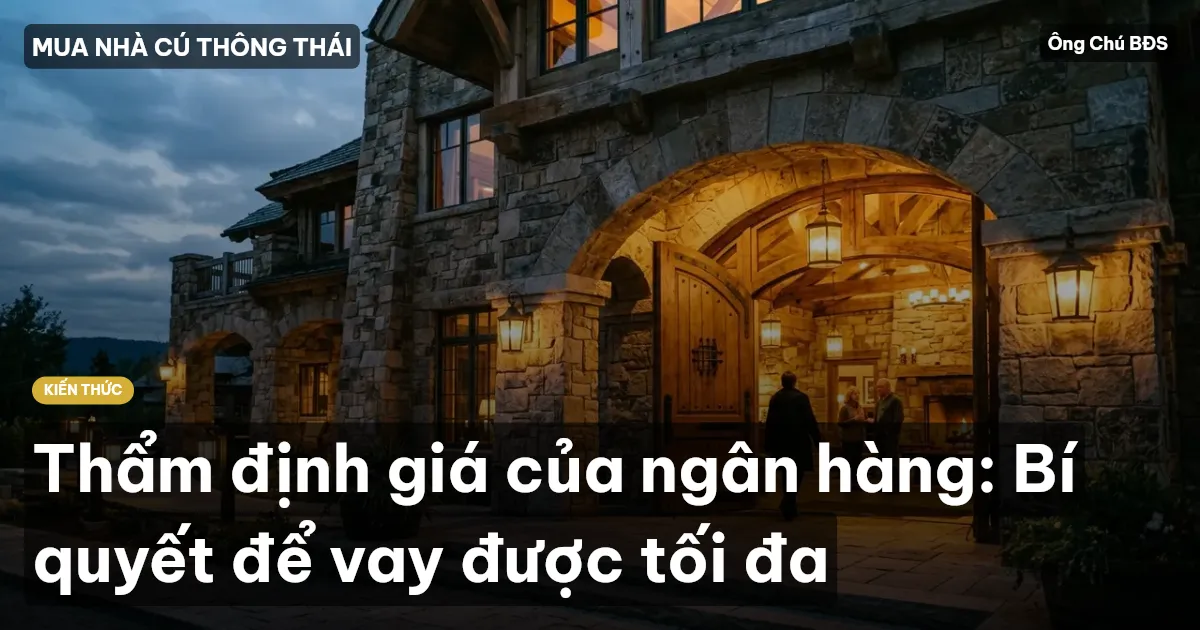 Thẩm định giá của ngân hàng: Bí quyết để vay được tối đa