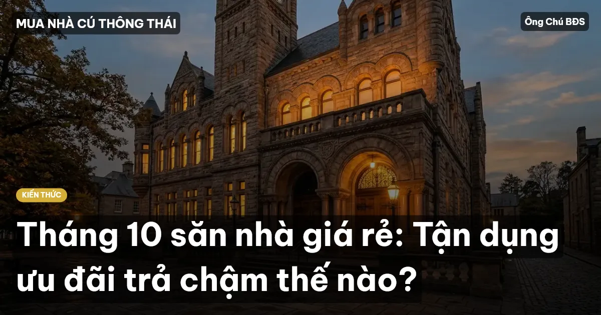 Tháng 10 săn nhà giá rẻ: Tận dụng ưu đãi trả chậm thế nào?