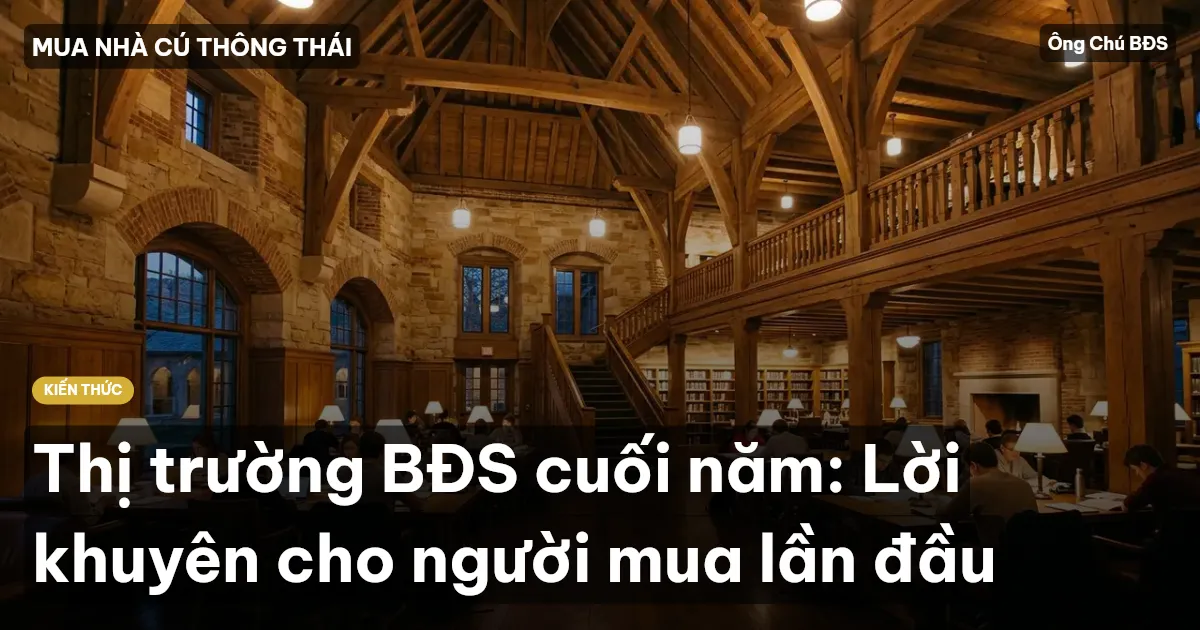 Thị trường BĐS cuối năm: Lời khuyên cho người mua lần đầu