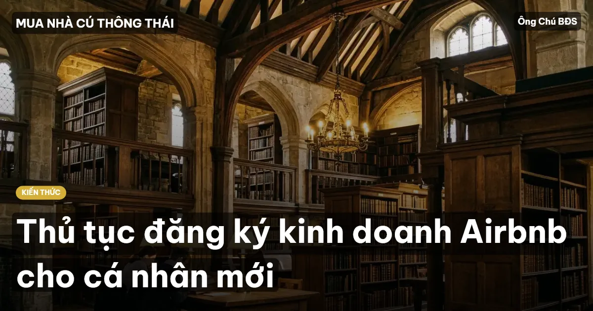 Thủ tục đăng ký kinh doanh Airbnb cho cá nhân mới