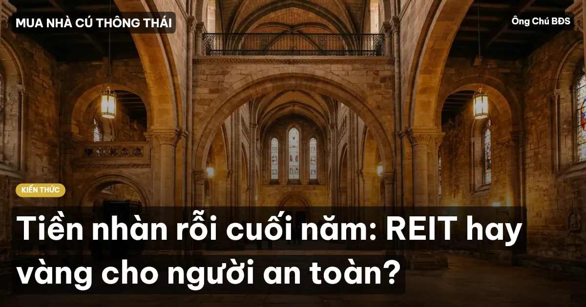 Tiền nhàn rỗi cuối năm: REIT hay vàng cho người an toàn?