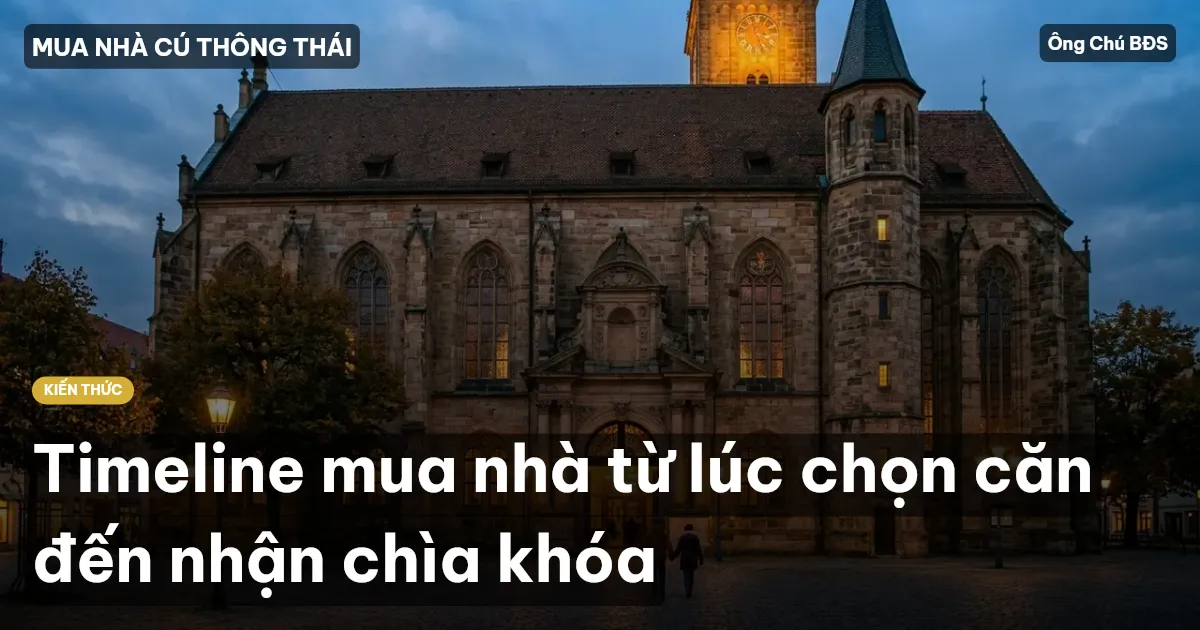 Timeline mua nhà từ lúc chọn căn đến nhận chìa khóa
