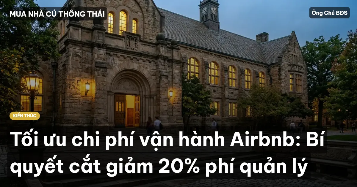 Tối ưu chi phí vận hành Airbnb: Bí quyết cắt giảm 20% phí quản lý