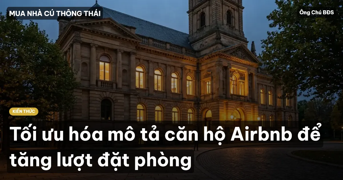 Tối ưu hóa mô tả căn hộ Airbnb để tăng lượt đặt phòng