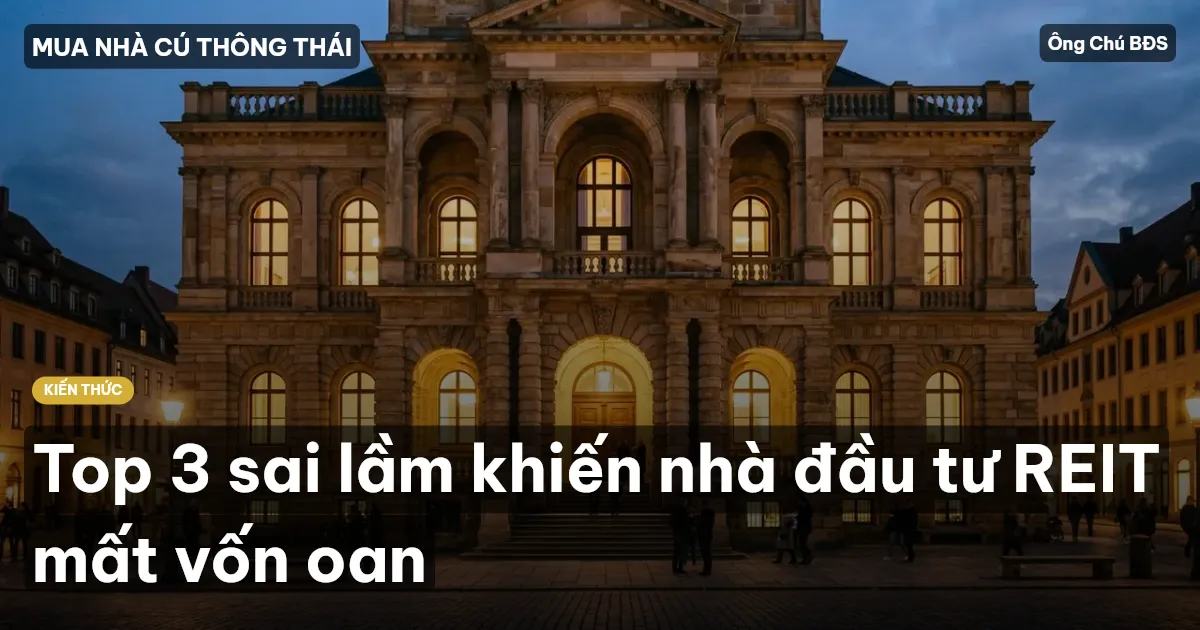 Top 3 sai lầm khiến nhà đầu tư REIT mất vốn oan