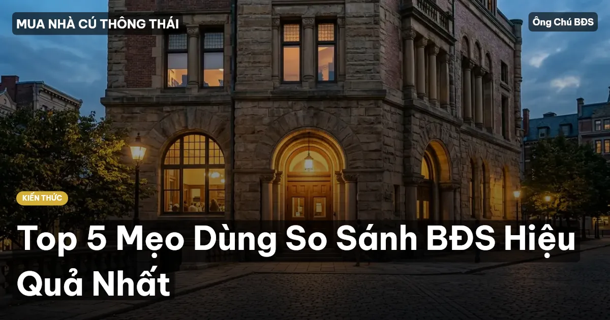 Top 5 Mẹo Dùng So Sánh BĐS Hiệu Quả Nhất