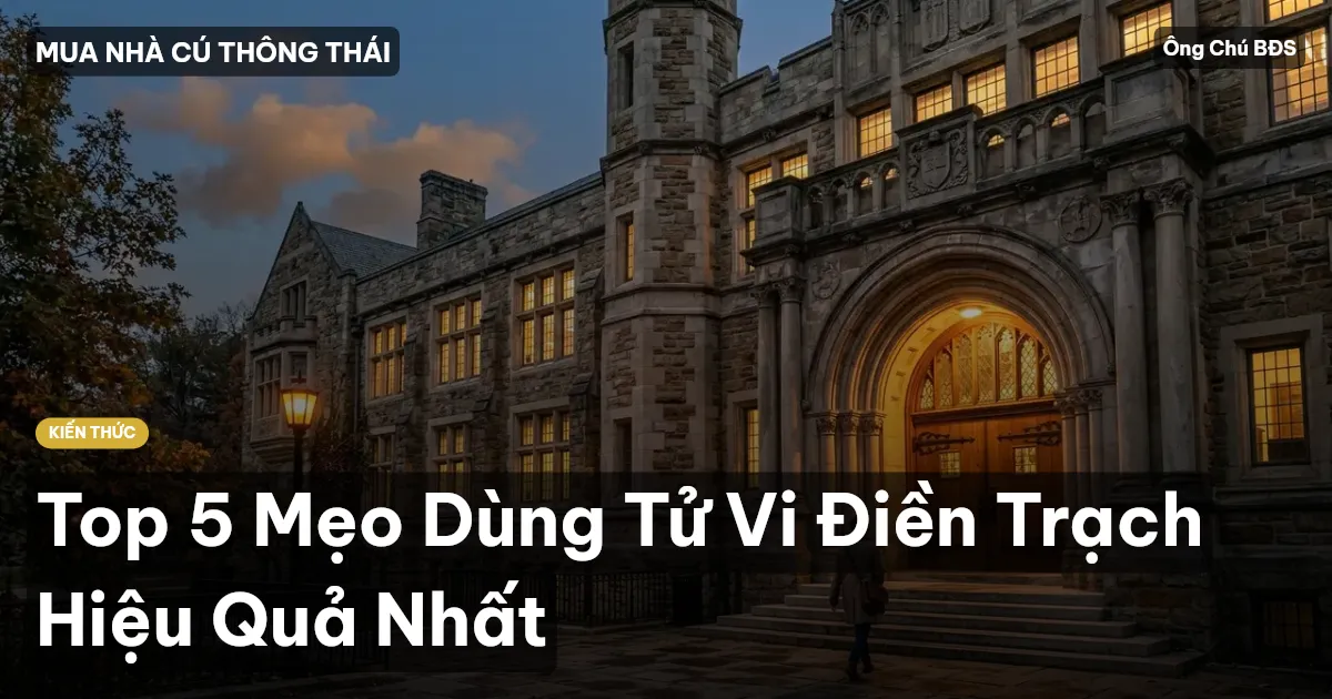 Top 5 Mẹo Dùng Tử Vi Điền Trạch Hiệu Quả Nhất