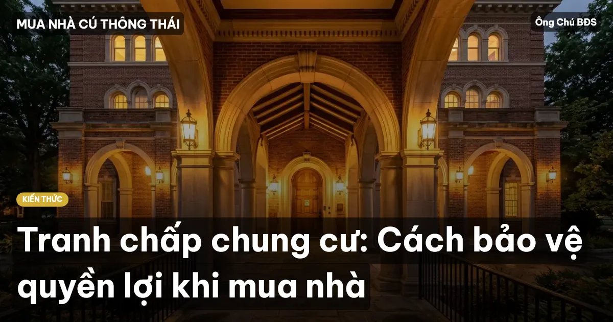 Tranh chấp chung cư: Cách bảo vệ quyền lợi khi mua nhà