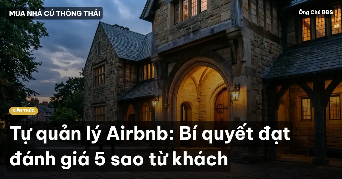 Tự quản lý Airbnb: Bí quyết đạt đánh giá 5 sao từ khách