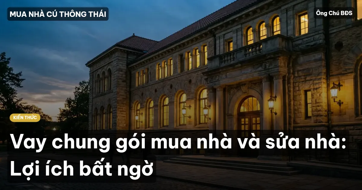 Vay chung gói mua nhà và sửa nhà: Lợi ích bất ngờ