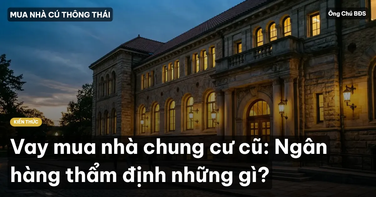 Vay mua nhà chung cư cũ: Ngân hàng thẩm định những gì?